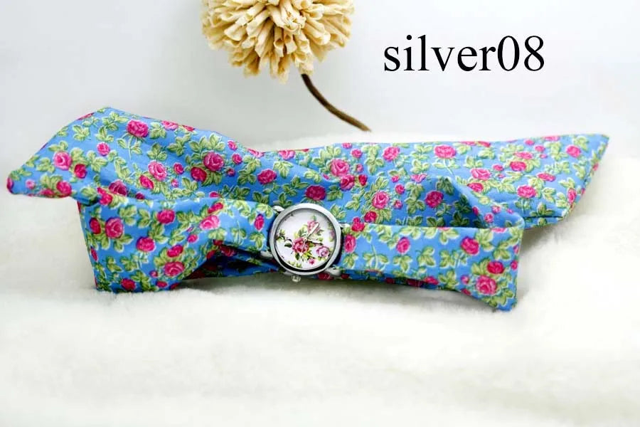 Shsby  New Design Ladies Flower Cloth Wristwatch Fashion Women Dress Watches High Quality Fabric Watch Sweet Girls Watch Gift