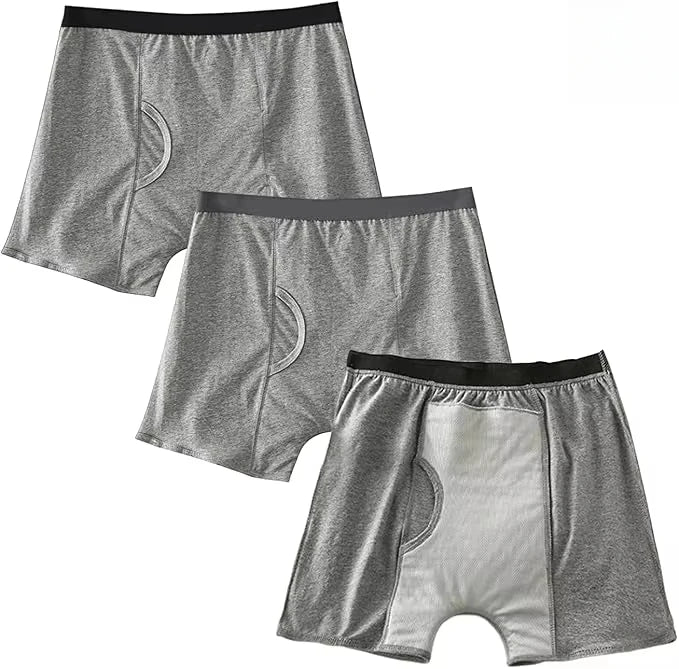 1Pc Men Underpants Leakage Prevention Urinary and Stool Prevention Strong Water Absorbent Underwear for Elderly Patients