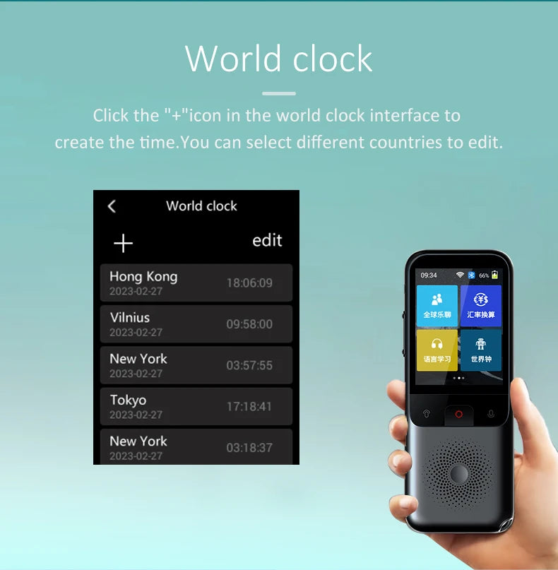 MSAI T11 Translator 138 Languages for Travel Real-time 17 Languages Offline Translation Photo 75 Languages 1500mAh 1+8GB