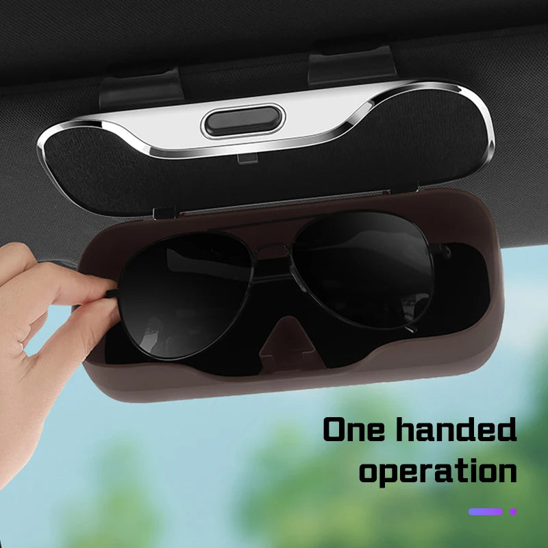 Portable Press Switch Car Glasses Box For Changan CS85 Oshan X7 CS35 PLUS UNIT UNIK CS55 CS95 Eyeglasse Case Sunglasses Holder