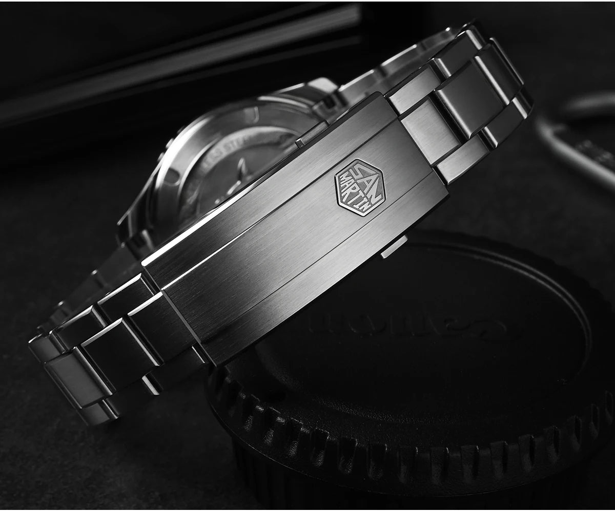 San Martin 40mm Enamel Dial YN55 Men Diver's Automatic Mechanical Watch 3H Date BGW-X1 30Bar Waterproof Montre Homme SN0009D
