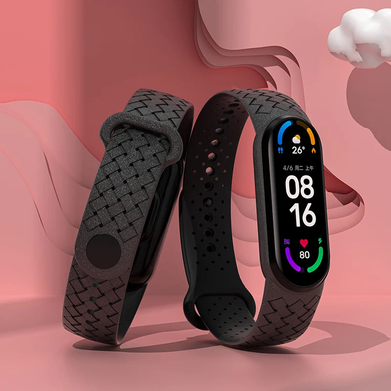 Silicone watchbands For Xiaomi Mi Band 7 NFC Wrist Replacement Miband Sport bracelet Air-hole Watch Correa mi band 6 5 4 3 strap