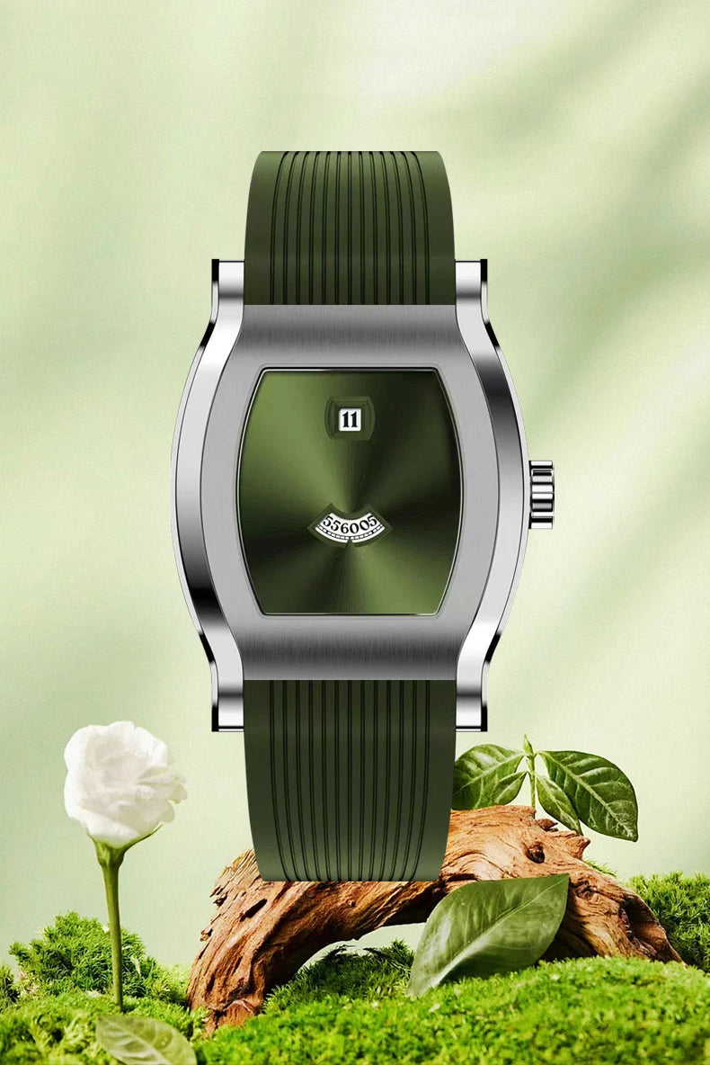 Luxury New Fashion Specht & Söhne Retro Square Men's Watch Seagull Jump Hour Mechanical Watches Sapphire Crystal 50M Waterproof