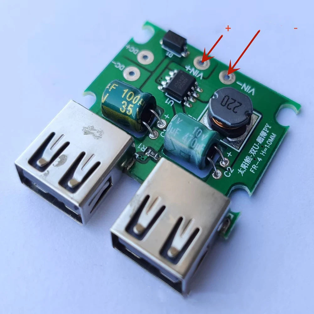 5V 3A Solar Panel Power Bank Dual USB Charge Voltage Controller Regulator Charger 4. 27*4.18*1.27cm