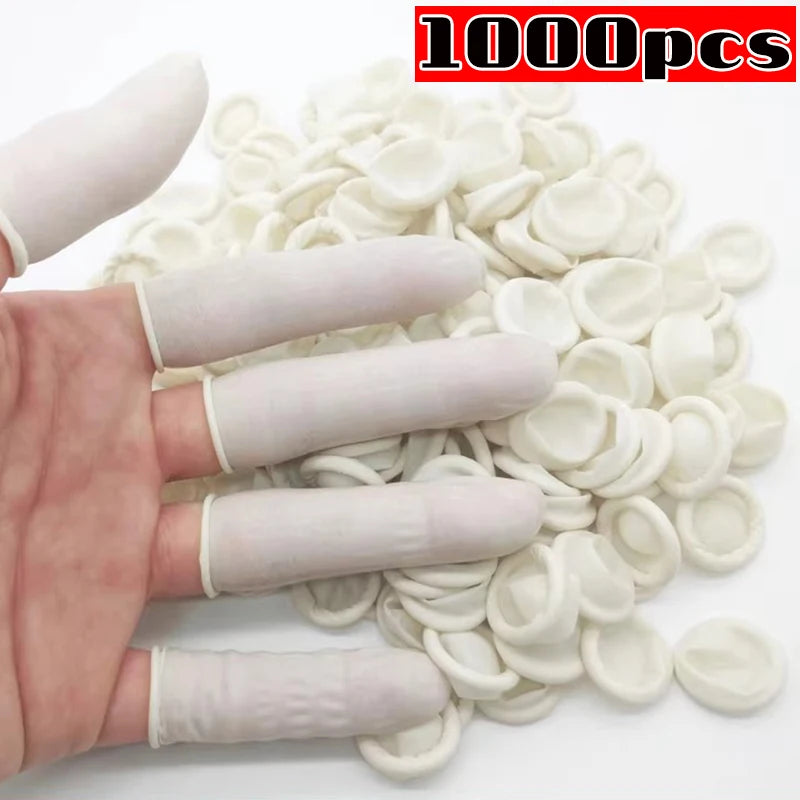 White Disposable Finger Cots Gloves Dust-proof Anti Slip Multi-purpose Durable Finger Cots Fingertip Cleaning Tools