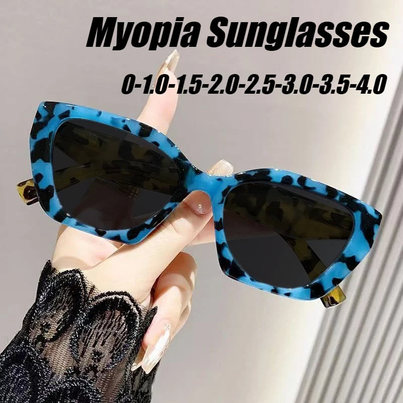 2026 New Myopia Sunglasses Unisex Fashionable Retro Leopard-Print Frames for Prescription Glasses Trendy Oversized Sunglasses