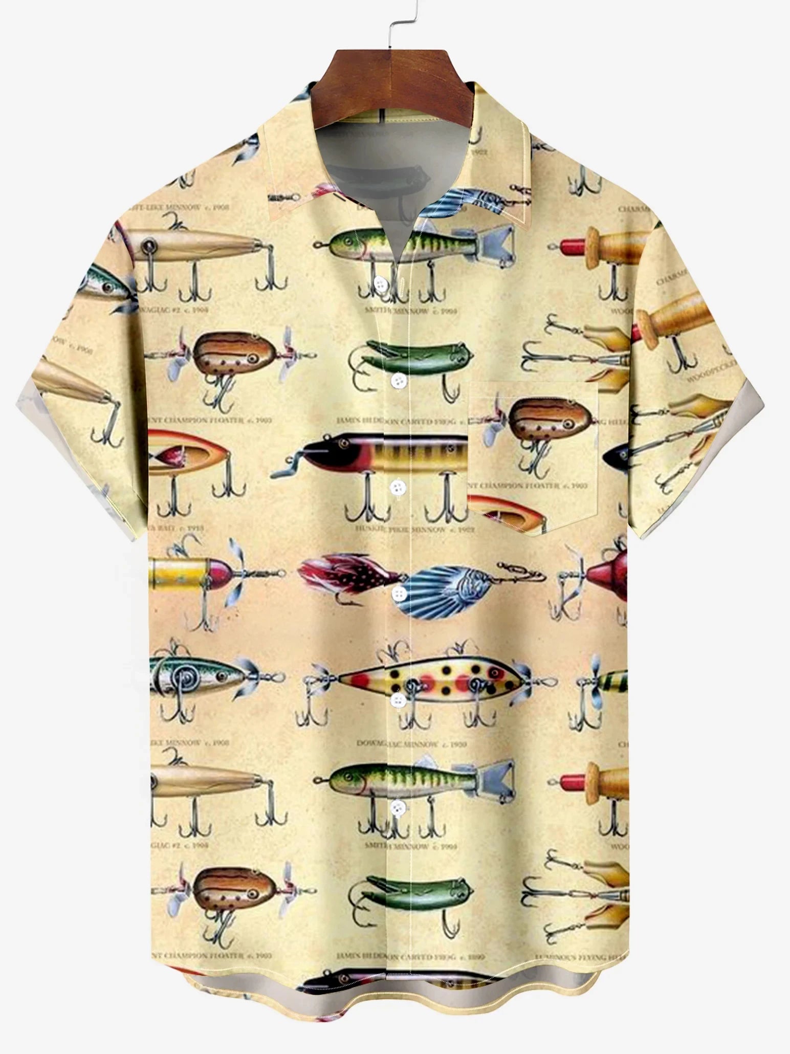 Fashion Men's Casual Sea Life Graphic Short Sleeve Shirt Button Down Lapel Shirts Oversized Tops Casual Hawaiian Shirt for Man