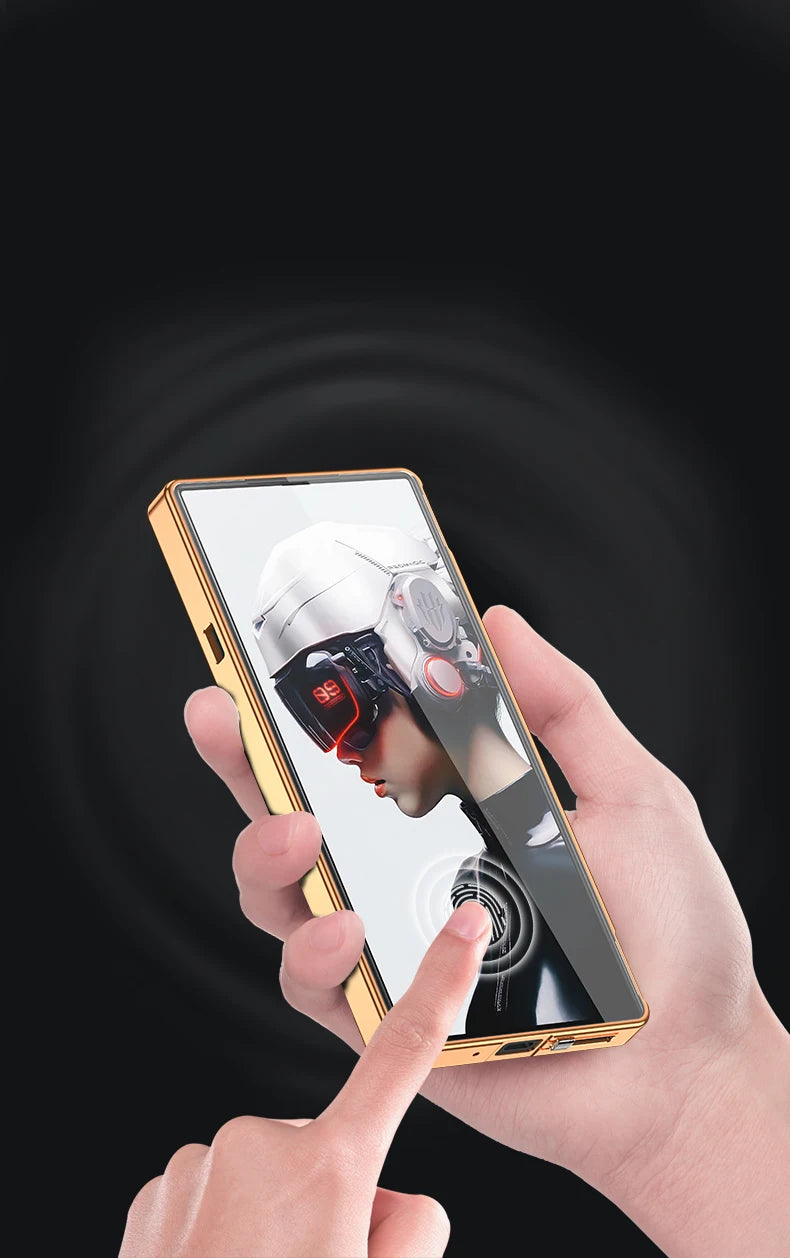 360°Full Protection Bumper Leather Phone Back Cover For ZTE Nubia Red Magic 9s 9 Pro Magic9 Pro+ Front Glass & Metal Frame Case