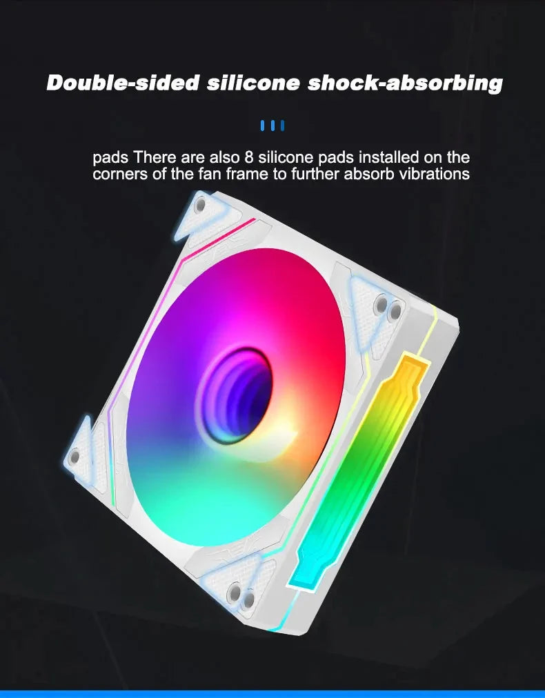 UPSIREN UF-9 PRISM 4 PRO Computer Chassis Fan，92mm ARGB 4 Pin PWM Quiet Cooling Fan 12V Large Air Volume