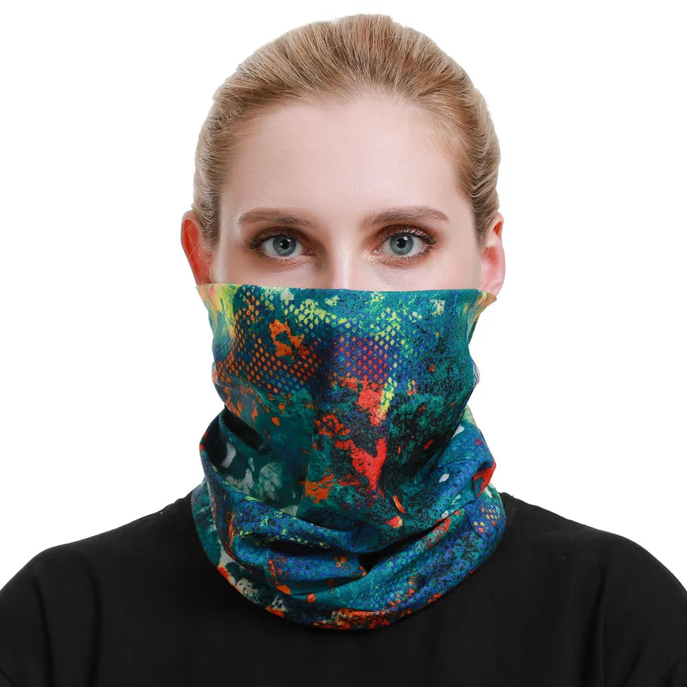 Beautiful Leopard Print Headdress Deporte Sport Face Mask For Women Cycling Bandanas Tube Headband Female Balaclava Head Scarf