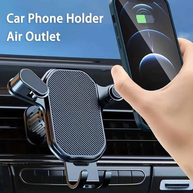 Universal Car Phone Holder Air Vent Hook Clip Mount 360 Degree Rotation Installation Anti Shake Supports Xiaomi For Mobile Phone