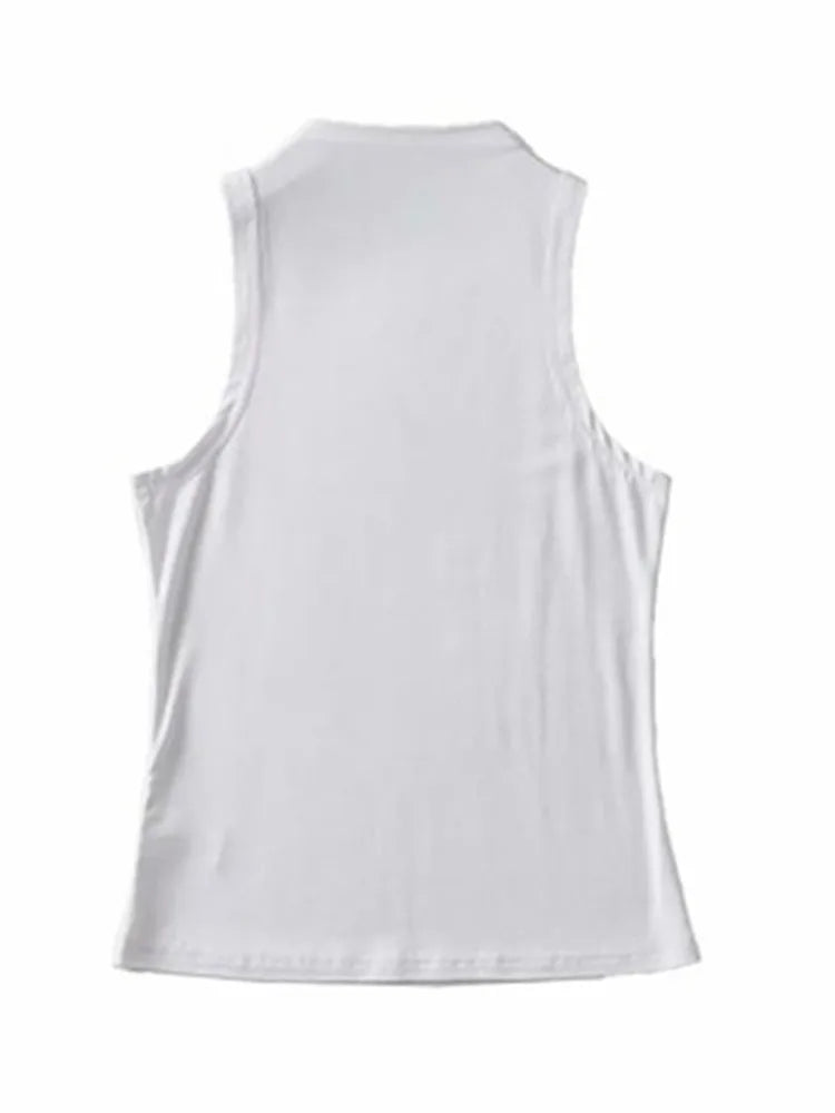 Summer NEW Arrival Women Solid Color Causal Sexy Croped-Top Sleeveless Tank Streetwear
