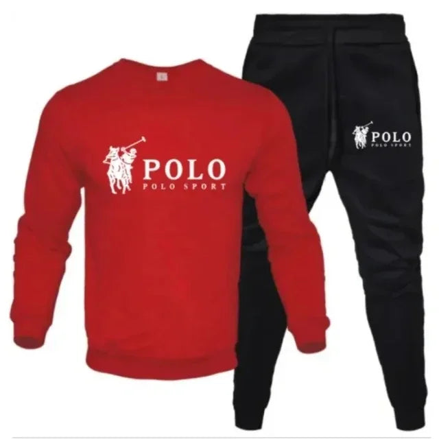 Men's autumn and winter sets of round-neck sweatshirts and jogging pants, autumn and winter fashion, outdoor fitness and casual