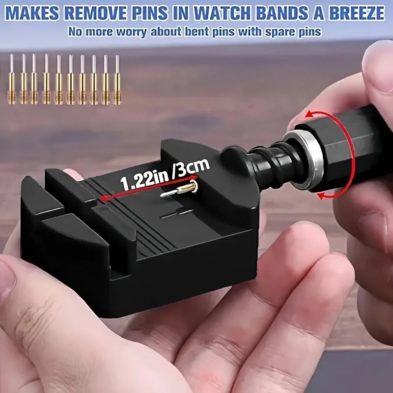 11pcs Watch Link Removal Tool Kit, Watch Band Tool Strap Chain Pin Remover Repair Tool Kit For Watch Band Strap Adjustment, Watc
