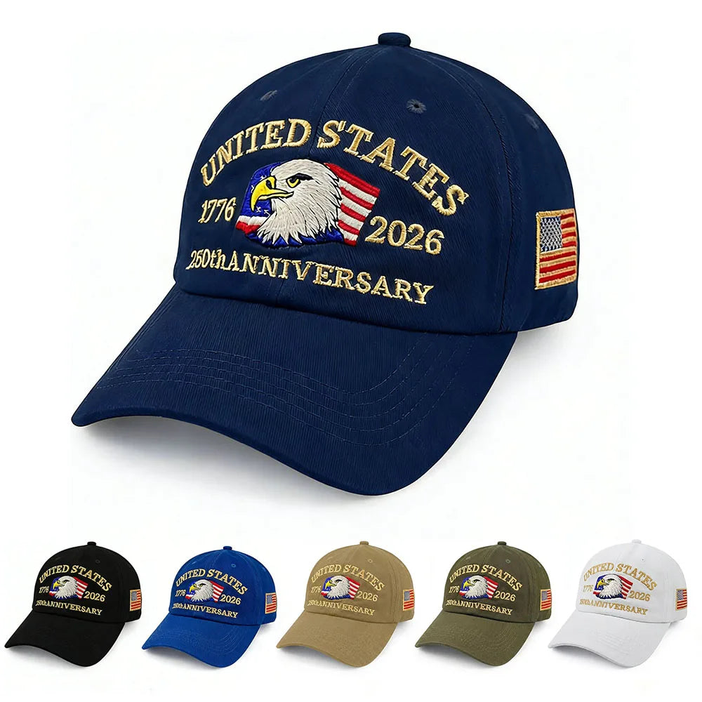 ABLECAP Unisex Dad Hat with USA Eagle Embroidery 250th Anniversary Outdoor Sunscreen Baseball Cap for Men And Women