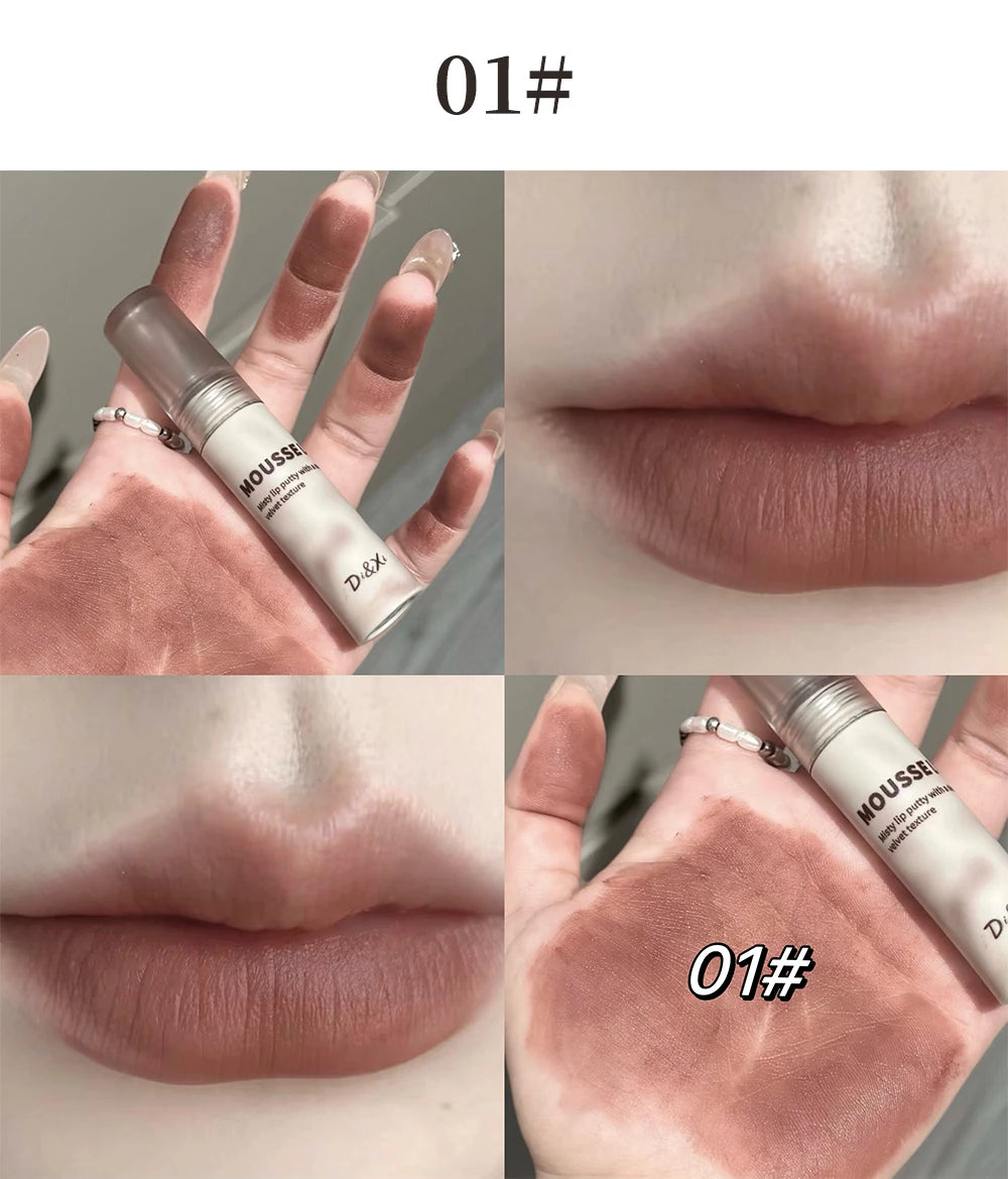 Retro Plum Vintage Lipstick Waterproof Lasting Smoky Nude Purple Matte Lip Mud Natural Black Chocolate Rose Red Lip Tint Makeup