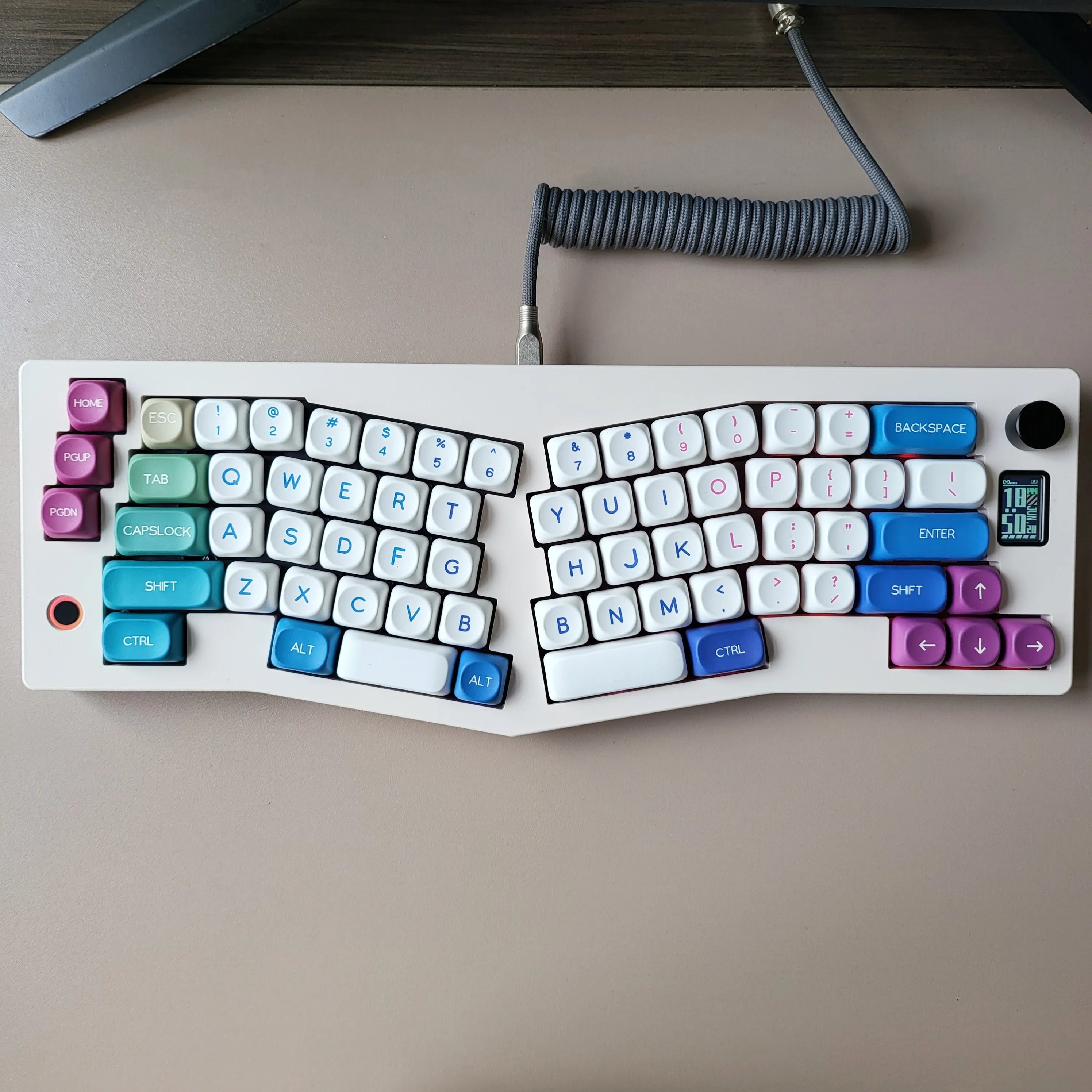 ES Spanish PBT Keycaps MOA Cherry Red Blue Samurai Night Sakura Morandi Dye Sub Keycap For ISO Layout Ansi Mechanical Keyboard