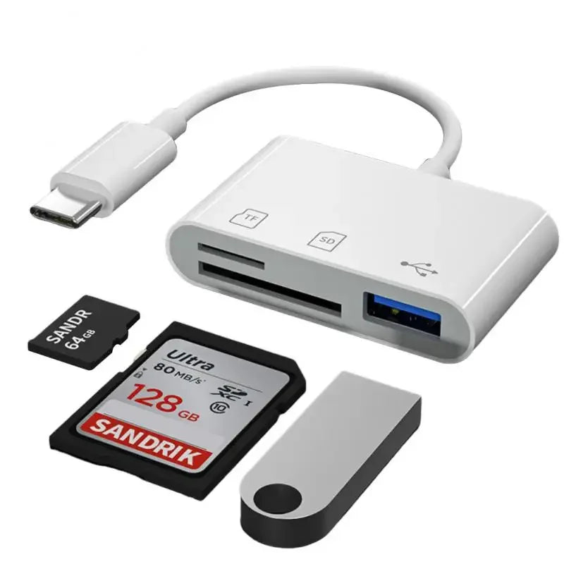 TYPE-C SD Card Reader USB-C To SD TF Card Adapter Memory Card Reader For Mac IPad Pro Air IMac Laptop For Android iPhone15 Above