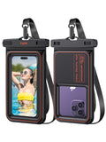 TOPK Waterproof Phone Pouch IPX8 Floating Dry Bag Waterproof Phone Case for Vacation Beach compatible with under 7 inches phones