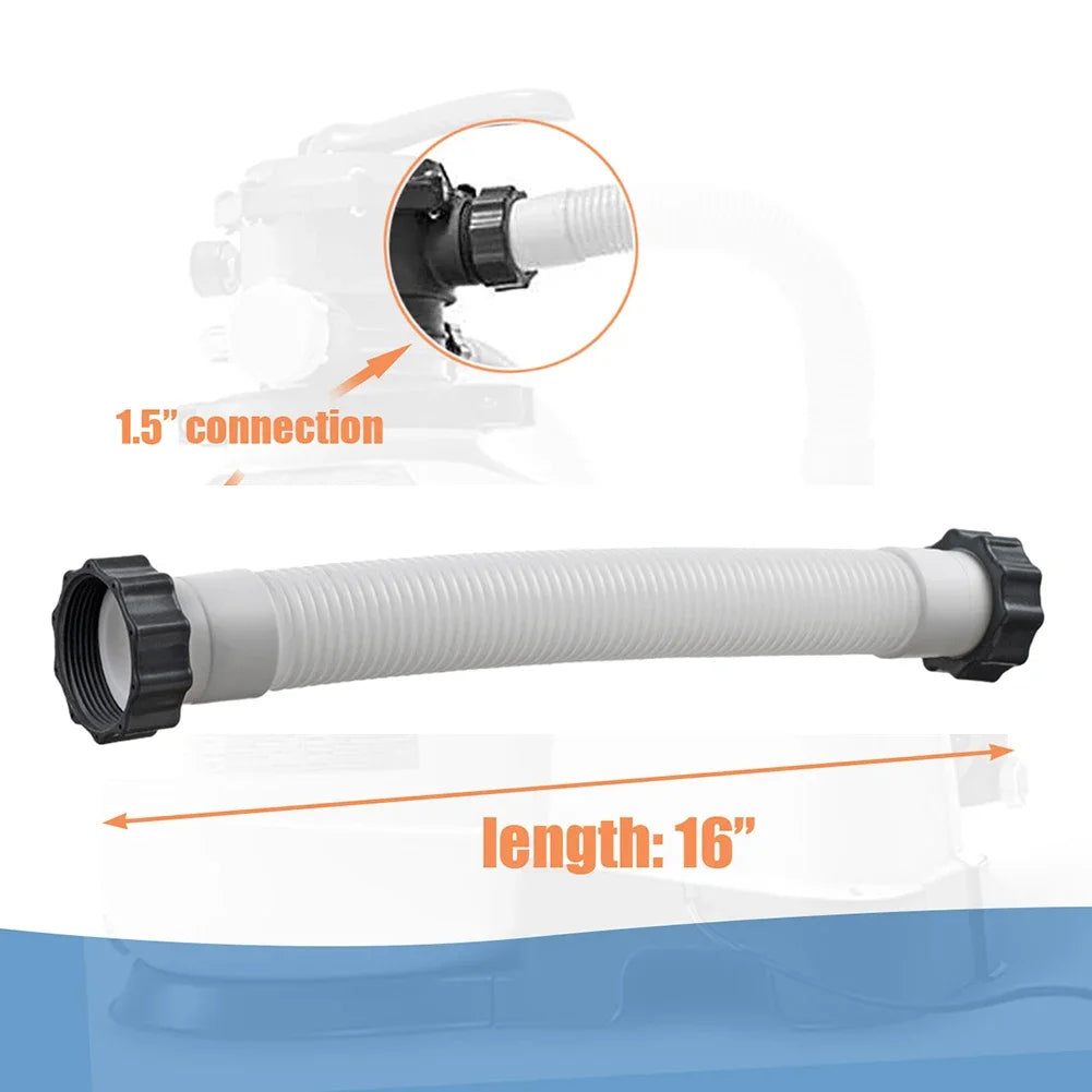 Pool Hose For Intex 11535 Pool Sand Filter Pump Hose Interconnecting Hose For Spas Swimming Pool Pool Extension Hose 16"