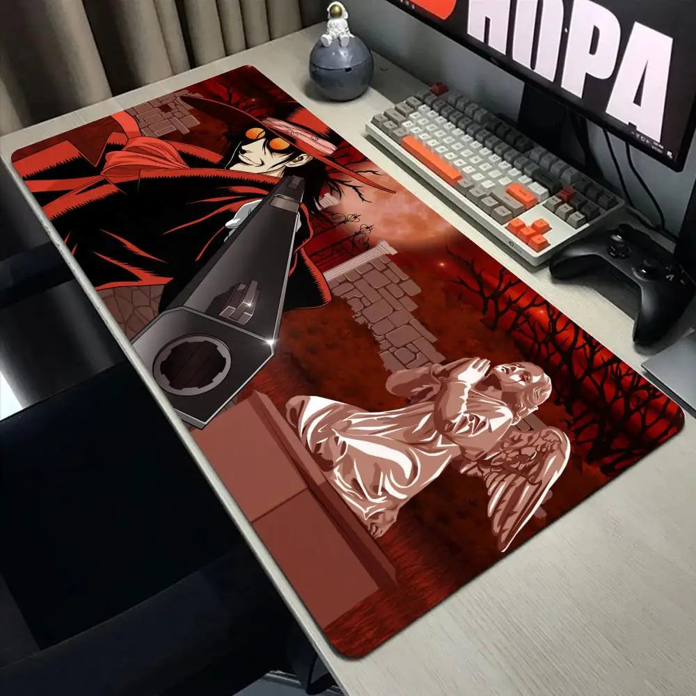 Anime Hellsing Alucard Mouse Pad XXL Gaming Accessories Office Gamer Keyboard Desk Mat Non-Slip Laptop Large rubber Mousepad