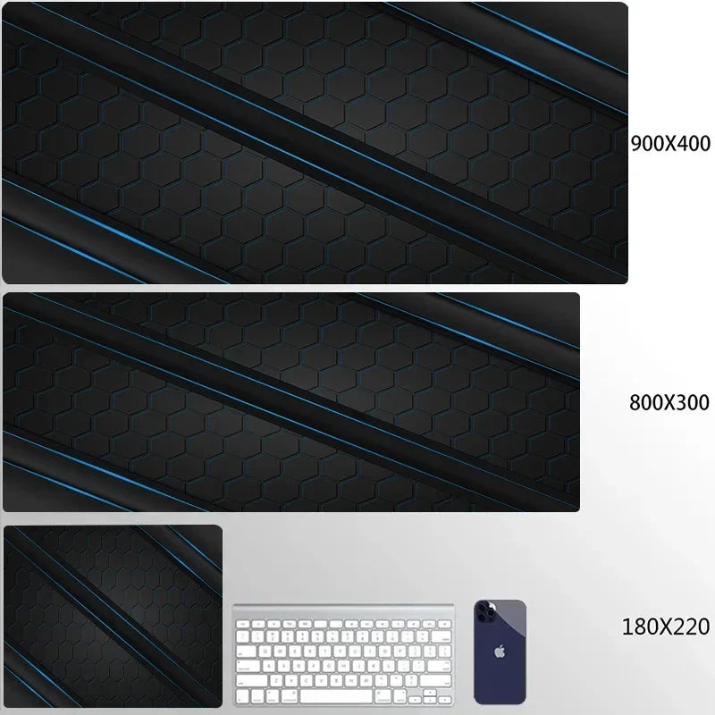 900x400 Geometric Art Large Gaming Mouse Pad Gamer Big Mouse Mat Computer Gaming Locking Edge MousePad Keyboard Desk Mice Pads