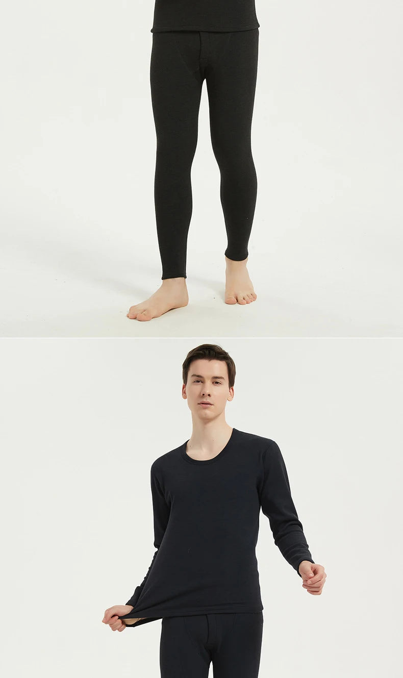 Winter Thermal Underwear Set Men Women Thickened Keep Warm for Cold Weather Long Sleeve Thermos Underwear Bottoming Top Pants