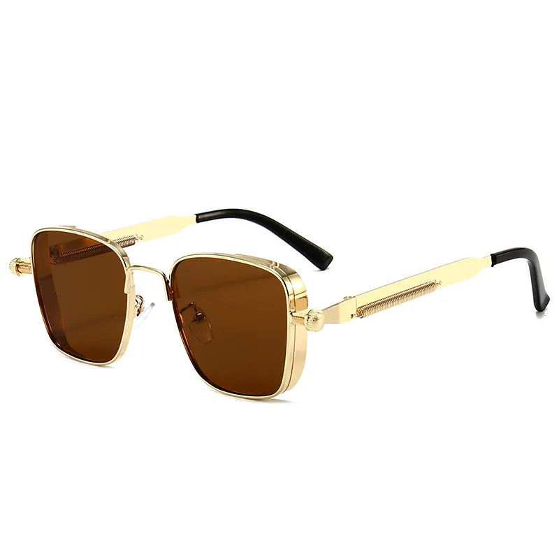 Men's Steampunk Sunglasses Personality Square Large Frame Men's Sunglasses Car sunglasses 8479