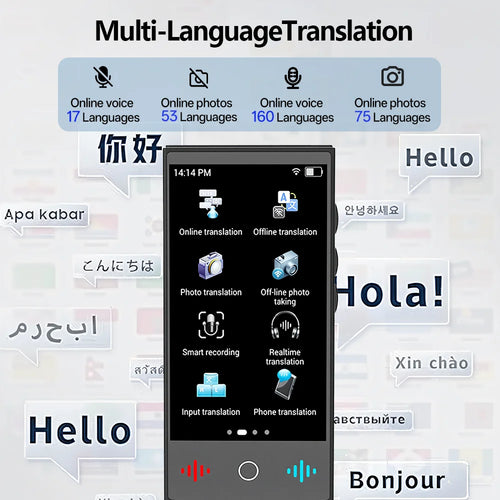 2026 New AI Travel Translator T26 ChatGPT 160 Languages Professional Business Voice Translation Real-time for Corporate Trip