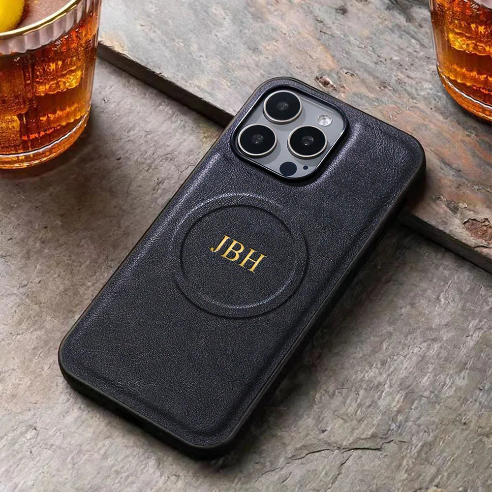 Personalized Customized Initials Name Case For iPhone 16 15 14 13 12 11 Pro Max Magnetic For Magsafe Wireless Charging DIY Cover