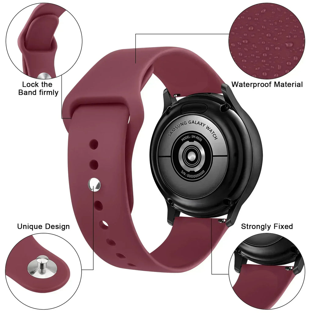 20mm 22mm Silicone Band For Amazfit GTR/GTS 2 3 4 Sport Band For Amazfit Active 2 Square/Balance 2/Cheetah Pro/Round/Bip 6 5 3