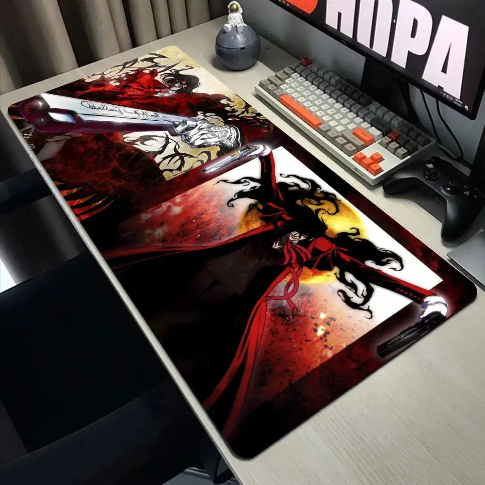 Anime Hellsing Alucard Mouse Pad XXL Gaming Accessories Office Gamer Keyboard Desk Mat Non-Slip Laptop Large rubber Mousepad