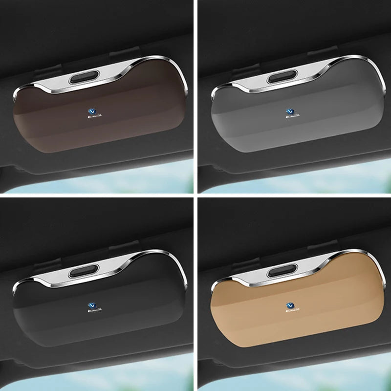 Portable Press Switch Car Glasses Box For Changan CS85 Oshan X7 CS35 PLUS UNIT UNIK CS55 CS95 Eyeglasse Case Sunglasses Holder