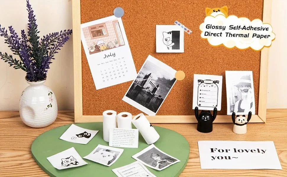 Mini Printer Paper Thermal Label Sticker Colorful Adhesive Self-adhesive Paper For Wireless Photo Inkless Printer 57mm