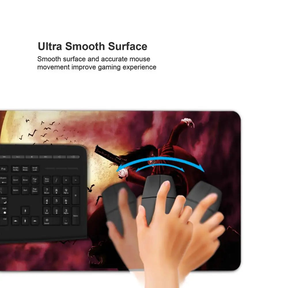 Anime Hellsing Alucard Mouse Pad XXL Gaming Accessories Office Gamer Keyboard Desk Mat Non-Slip Laptop Large rubber Mousepad