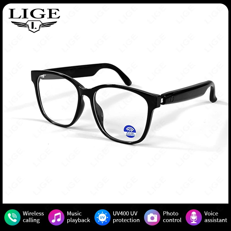 New Smart Glasses Intelligent Driving Navigation Wireless Music Play Outdoor Sunglasses Bluetooth Call Anti-blue Light Eyeglass