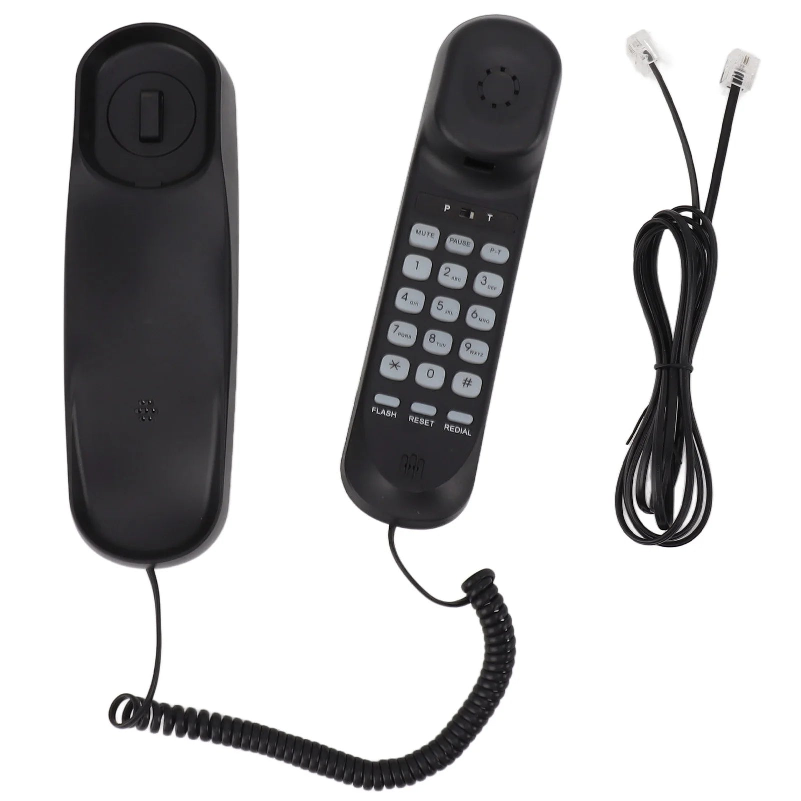 Desktop Corded Phone Multifunctional Clear Sound Adjustable Volume Wall Mountable Landline Telephone for Home Hotel Office