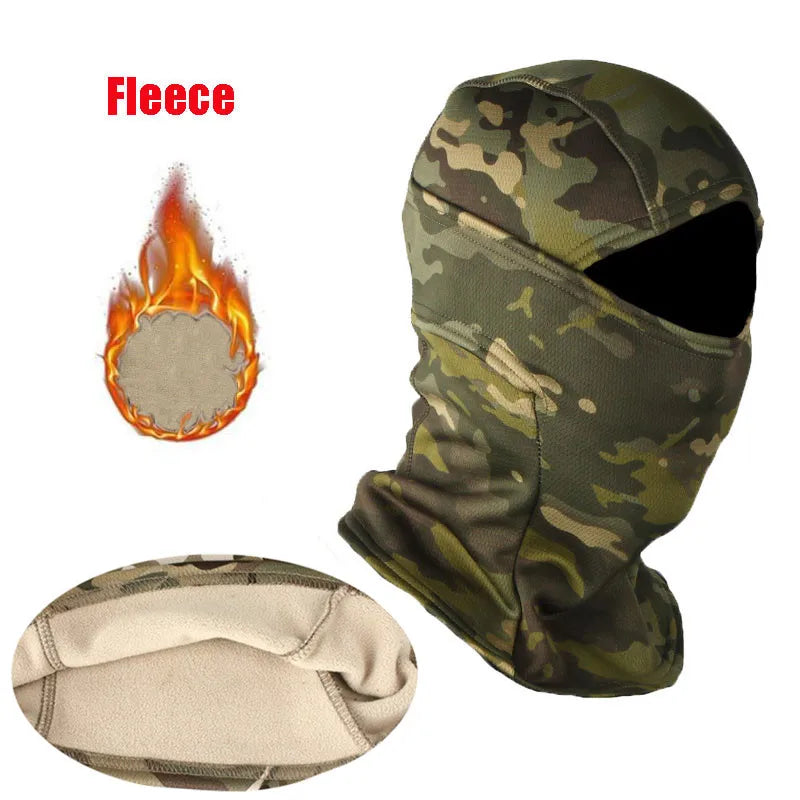 Winter Fleece Camouflage Balaclava Outdoor Hunting Cycling Hiking Skiing Scarf Face Mask Windproof Blaclava for Men