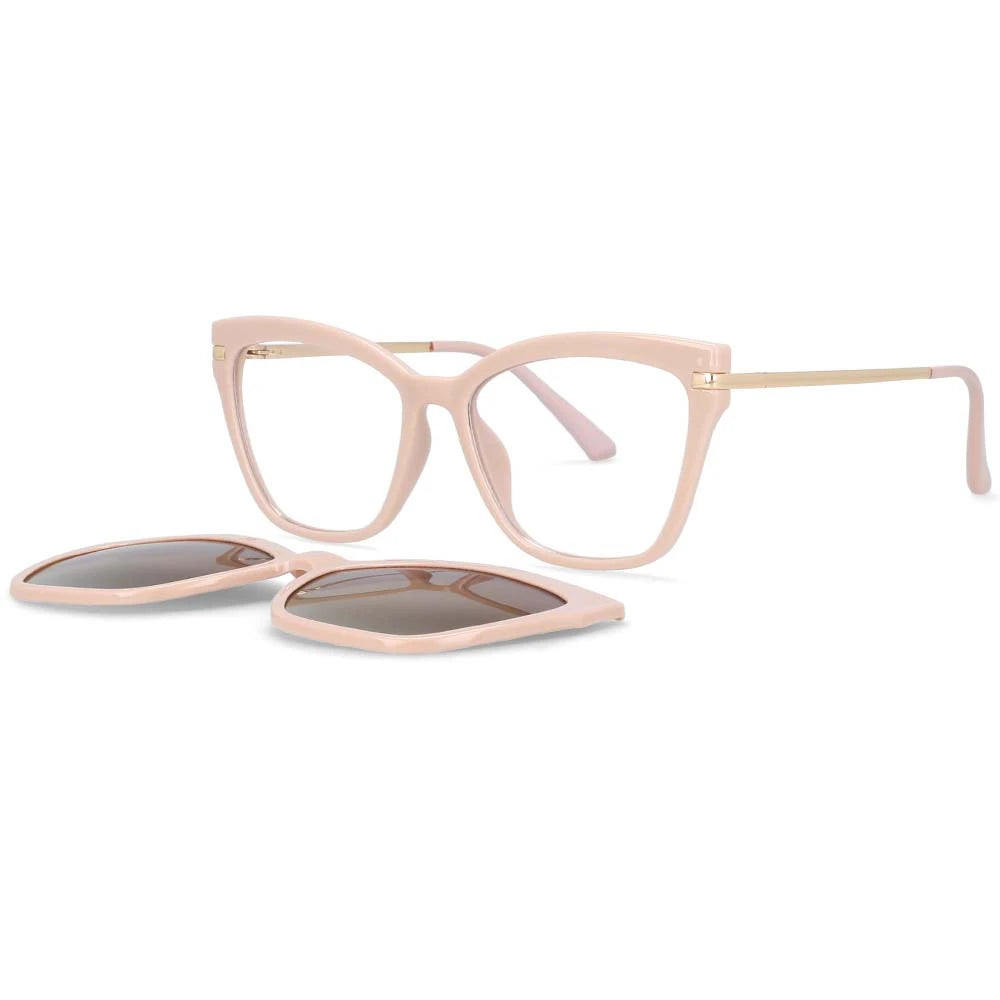 Polarized Flip-on Sunglasses Men Women Fashion Computer Eyeglasses TR90 Anti Blue Light Glasses Frames 53684