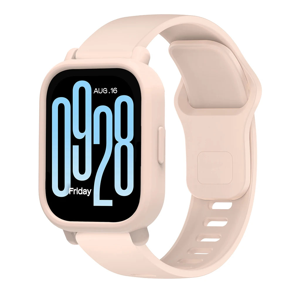 Silicone Strap For Redmi Watch 5 Active Smart Watch Band + Protective Case Shell
