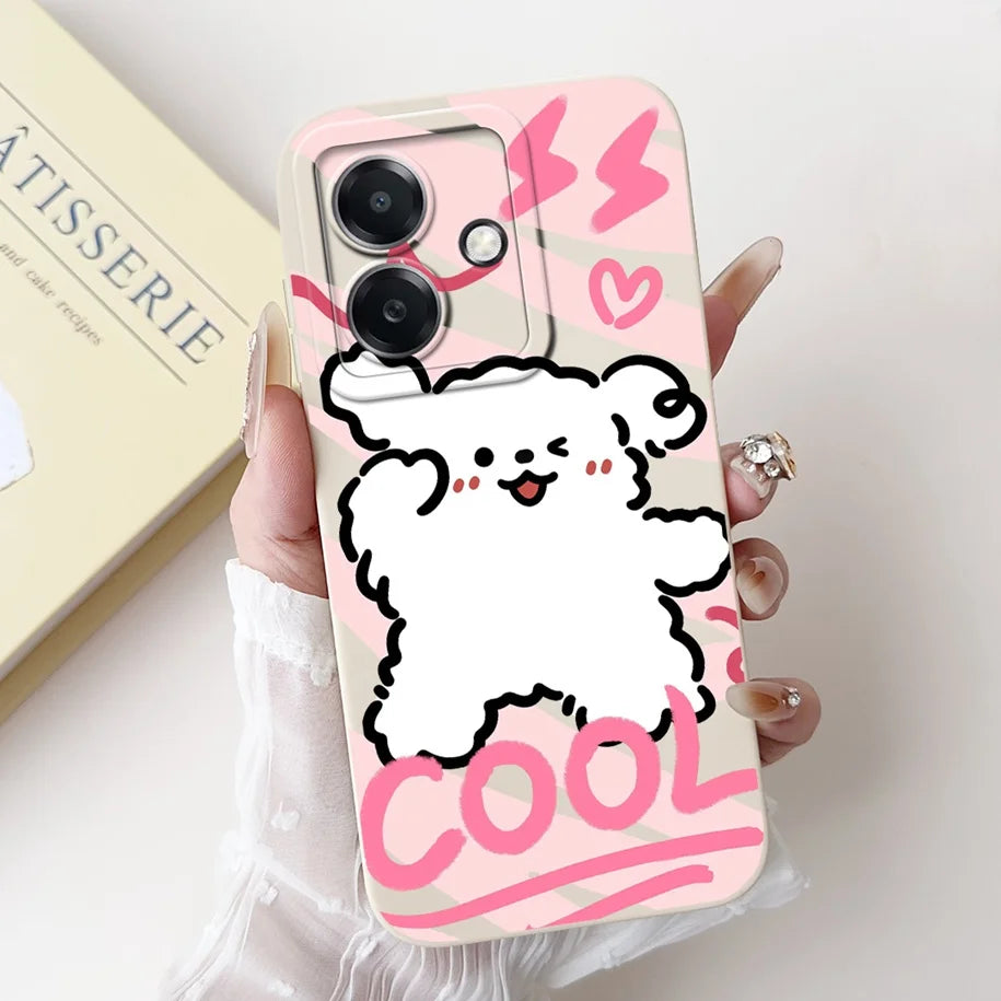 For Funda OPPO A3 A3x 4G Case 2024 Cute Panda Rabbit Soft Silicone Candy Painted Phone Covers For OPPO A40 5G OPPOA3 A 3x Bumper