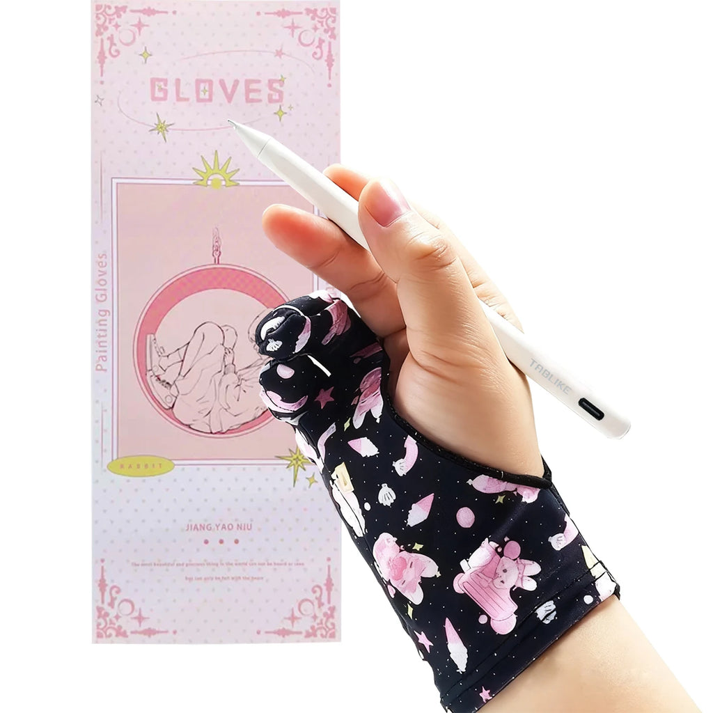 Three-layer Non-slip Glove for iPad/Graphics Drawing Tablet HUION /WACOM/XP-PEN, Drawing Glove for sketching Paiting Art Student