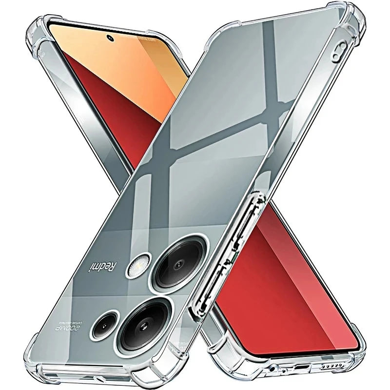 1.5MM Thick Shockproof Case For Xiaomi Redmi Note 13 Pro 4G Ultra Clear Case on For Redmi Note 13 Pro Plus 5G Back Cover