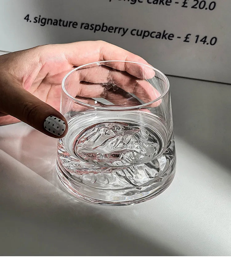 Crystal Glass Whiskey Cup, Japanese Liquor Glass, Clear Iceberg Glass, Suitable for Vodka, Liqueur, Tequila, Shochu, Cocktail