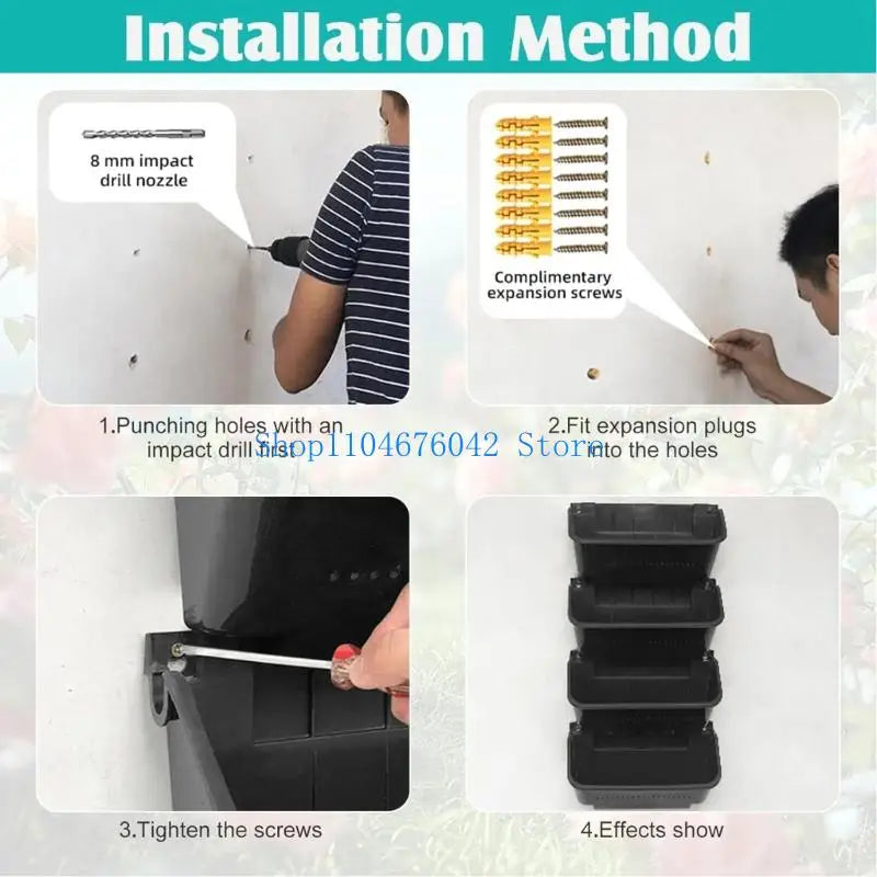 Modular Vertical Garden Planter Set for Herbs Succulents Home Office Decoration