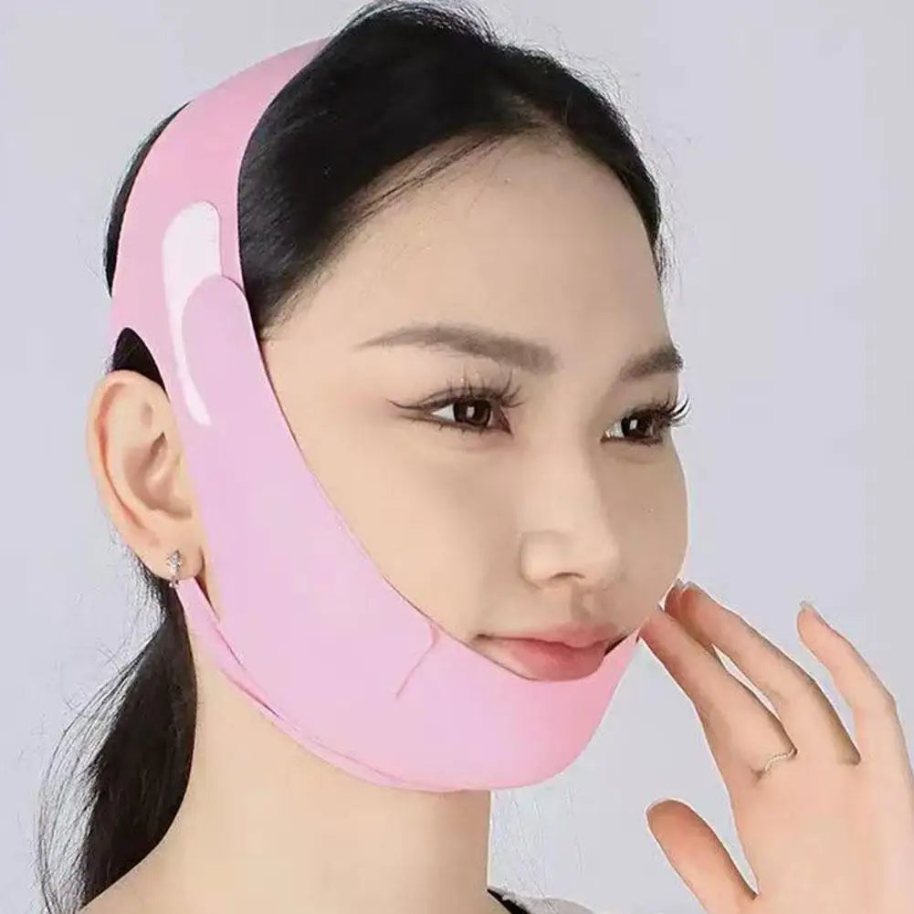 Full Face Shaping V Face Contour Lifting Facial Artifact Firm Nasolabial Folds Double Chin Improve Sleep Polyester Mask Bandage