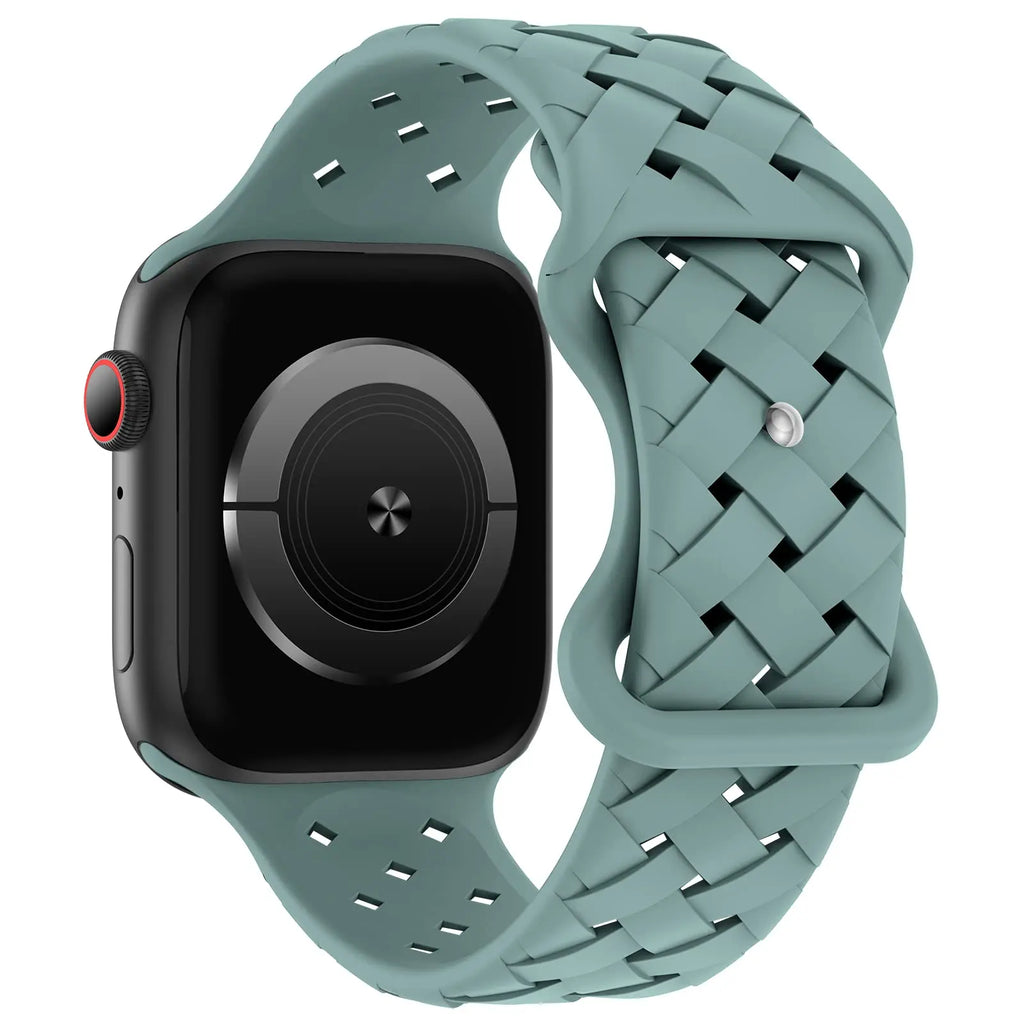 Woven Loop Silicone Strap for Apple Watch Band Ultra 49mm 44mm 40mm 45mm 42mm Sport Bracelet for IWatch Series 8 7 6 5 4 3 2 1
