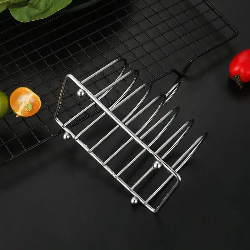 Stainless Steel Toast And Bread Rack Rectangle Food Display Tool For Air Fryer Accessories Food Tool Toast Rack For Kitchen