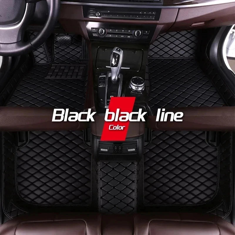 Car Floor Mats For Peugeot 206CC 206 CC T16 2000~2008 Leather Mat Carpets Rugs Protective Pad Set Interior Parts Car Accessories