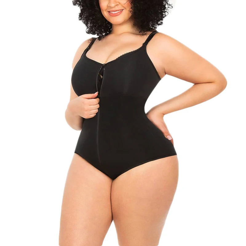 Hiphugger Body Shaper with Bra | Butt Lifter Tummy Control  Fit Everyday Front Zip Sculpting Shapewear Panty